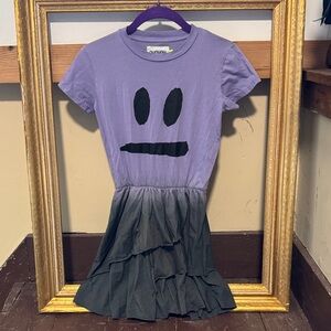 Nununu Lavender & Grey Layered Face Dress